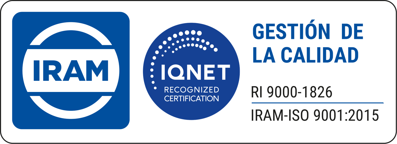 Sello de certificación IRAM-ISO 9001